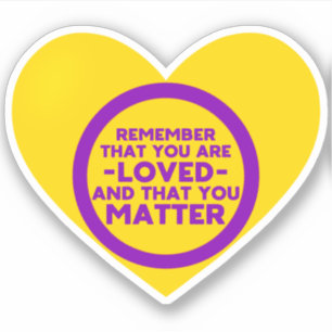 Je bent geliefd You matter (Intersex vlag hart) Sticker