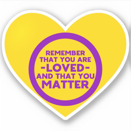 Je bent geliefd You matter (Intersex vlag hart) Sticker (Voorkant)
