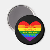 Je bent geliefd You matter (LGBT-vlaghart) Magneet (Voorkant / Achterkant)