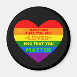 Je bent geliefd You matter (LGBT-vlaghart) Magneet
