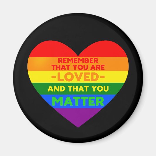 Je bent geliefd You matter (LGBT-vlaghart) Magneet (Voorkant)