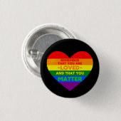 Je bent geliefd You matter (LGBT-vlaghart) Ronde Button 3,2 Cm (Voorkant /achterkant)