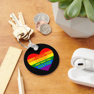 Je bent geliefd You matter (LGBT-vlaghart) Sleutelhanger