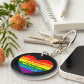 Je bent geliefd You matter (LGBT-vlaghart) Sleutelhanger (Voorkant Rechts)