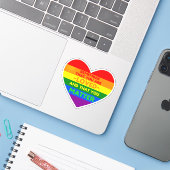Je bent geliefd You matter (LGBT-vlaghart) Sticker (Laptop met iPhone)