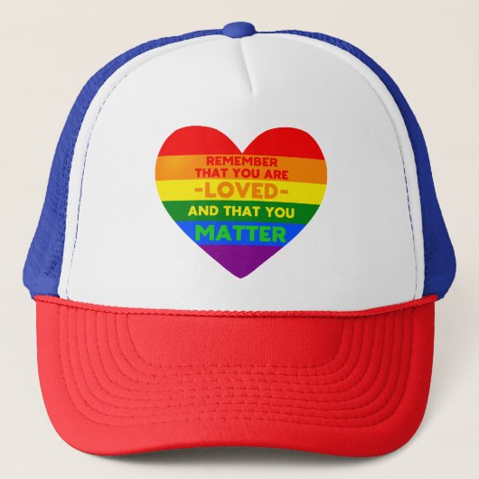 Je bent geliefd You matter (LGBT-vlaghart) Trucker Pet (Voorkant)