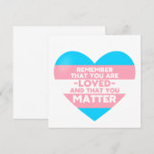 Je bent geliefd You matter (Trans flag hart) (Voorkant / Achterkant)