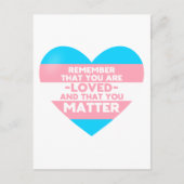 Je bent geliefd You matter (Trans flag hart) Briefkaart (Voorkant)