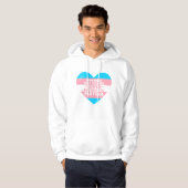 Je bent geliefd You matter (Trans flag hart) Hoodie (Voorkant volledig)