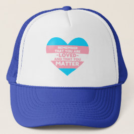 Je bent geliefd You matter (Trans flag hart) Trucker Pet