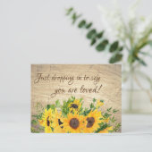 Je bent geliefd Zonnebloemen Briefkaart (Staand voorkant)