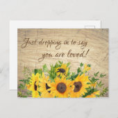 Je bent geliefd Zonnebloemen Briefkaart (Voorkant / Achterkant)