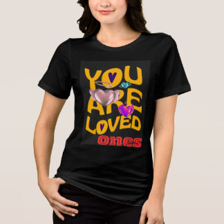 Je bent geliefden - Inspirerend typografie Tri-Blend Shirt