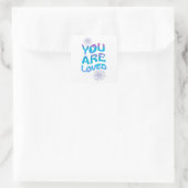 JE BENT GELOOFD VIERKANTE STICKER (Tas)