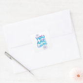 JE BENT GELOOFD VIERKANTE STICKER (Envelop)