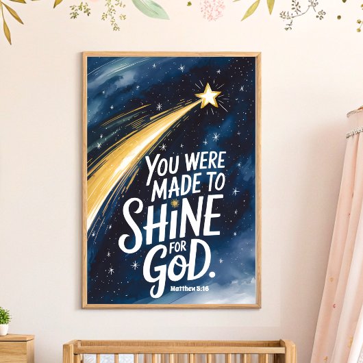 Je bent gemaakt om Christelijke Nursery Kinderen t Poster
