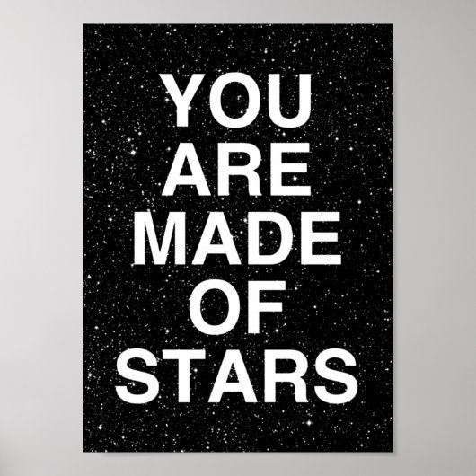 Je bent gemaakt van sterren poster (Voorkant)