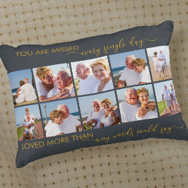 Je bent gemist 10 Afbeelding Collage Gray Memorial Accent Kussen