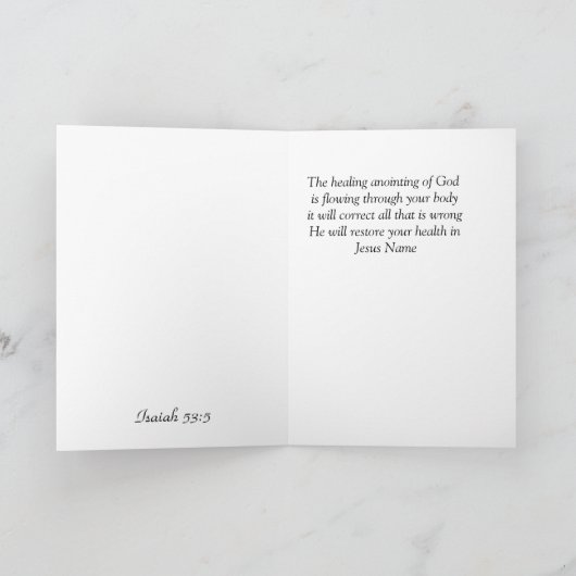 Je bent genezen kaart (Binnen)