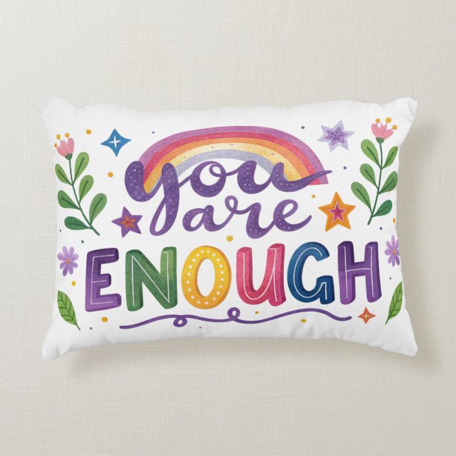 Je bent genoeg accentkussen accent kussen (Voorkant)