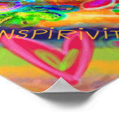 Je bent Genoeg Bloemenharten Groen  Poster (Hoek)