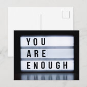 Je bent genoeg briefkaart (Voorkant / Achterkant)