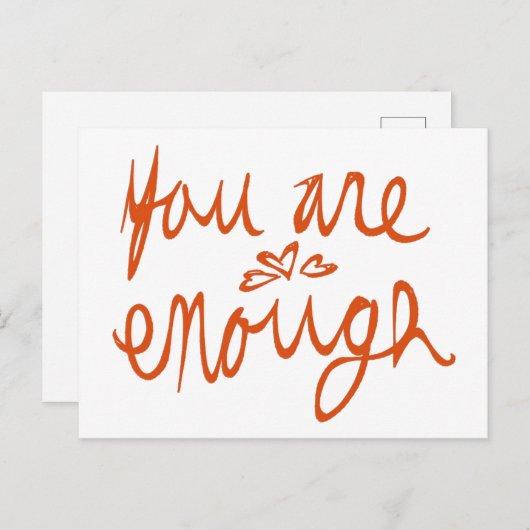 Je bent genoeg briefkaart (Voorkant / Achterkant)