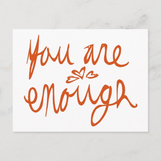 Je bent genoeg briefkaart (Voorkant)