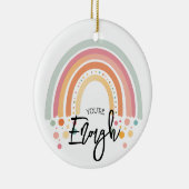 je bent genoeg cadeau voor positieve bevestiging keramisch ornament (Rechts)