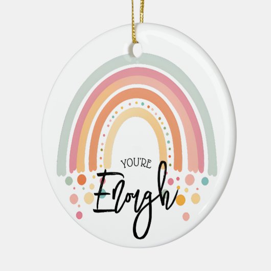 je bent genoeg cadeau voor positieve bevestiging keramisch ornament (Links)