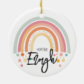 je bent genoeg cadeau voor positieve bevestiging keramisch ornament (Achterkant)