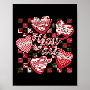 Je Bent Genoeg Camo Candy Heart Leraar Valentines Poster