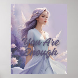 Je bent genoeg citaat muurkunst poster