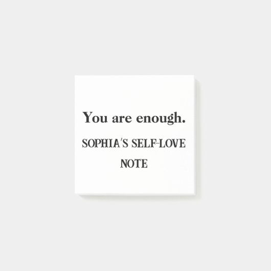 Je bent genoeg - Custom Self-Love Sticky Note (Voorkant)
