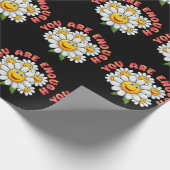 Je bent genoeg Daisy lachende gezichten Cadeaupapier (Hoek)