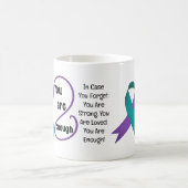 "Je bent genoeg" Genezing Hoop Minimalistische Quo Koffiemok (Center)