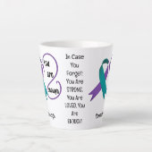 "Je bent genoeg" Genezing Hoop Minimalistische Quo Latte Mok (Voorkant)