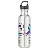 "Je bent genoeg" Genezing Hoop Minimalistische Quo Waterfles (Voorkant)