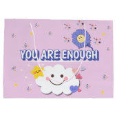 Je bent genoeg geschenktas - Schattigee Cloud & Fl Groot Cadeauzakje (Achterkant)