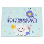 Je bent genoeg geschenktas - Schattigee Cloud & Fl Groot Cadeauzakje (Voorkant)