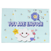 Je bent genoeg geschenktas - Schattigee Cloud & Fl Groot Cadeauzakje (Achterkant)