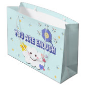 Je bent genoeg geschenktas - Schattigee Cloud & Fl Groot Cadeauzakje (Achterkant Gekanteld)