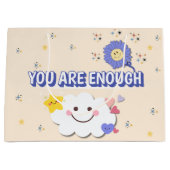 Je bent genoeg geschenktas - Schattigee Cloud & Fl Groot Cadeauzakje (Voorkant)