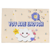 Je bent genoeg geschenktas - Schattigee Cloud & Fl Groot Cadeauzakje (Achterkant)