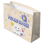 Je bent genoeg geschenktas - Schattigee Cloud & Fl Groot Cadeauzakje (Achterkant Gekanteld)