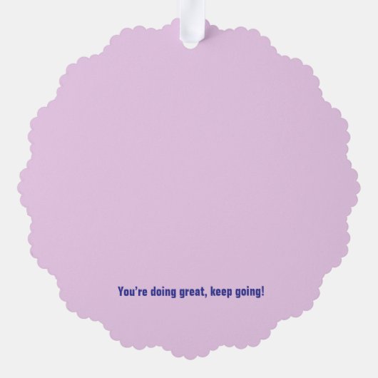 Je bent genoeg geschulpte Ornament - Happy Cloud & (Achterkant)