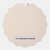 Je bent genoeg geschulpte Ornament - Happy Cloud & (Achterkant)