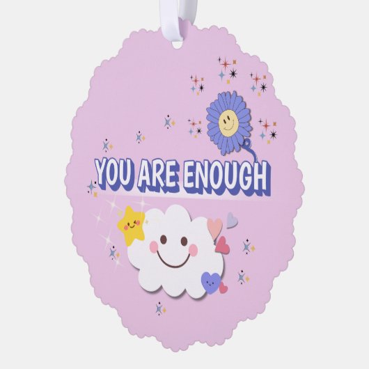 Je bent genoeg geschulpte Ornament - Happy Cloud & Kaart (Links)