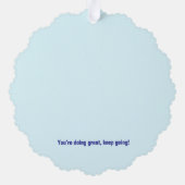 Je bent genoeg geschulpte Ornament - Happy Cloud & Kaart (Achterkant)