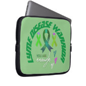 "Je bent genoeg" inspiratie Lyme Warrior Laptop Sleeve (Voorkant Rechts)